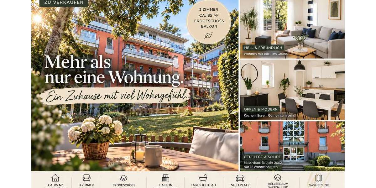 Etagenwohnung Solingen Central - 3 Zimmer, 85 m&sup2;, 269.000&euro; | Angebot:27525554