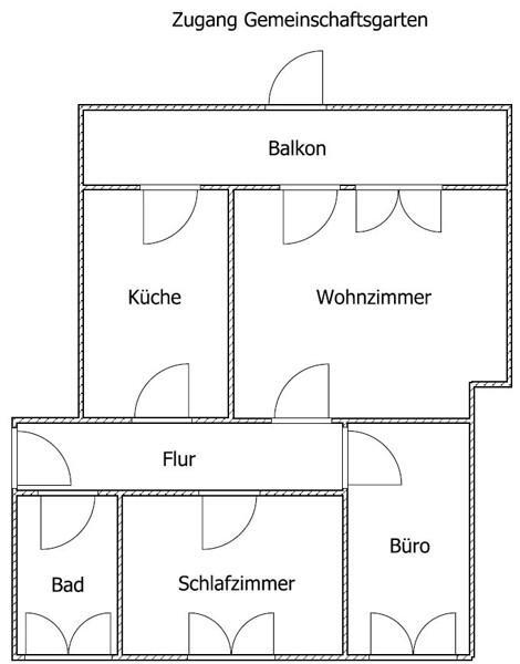 Flingern: Frisch sanierte 3-Zimmer-Wohnung mit Balkon zimmer