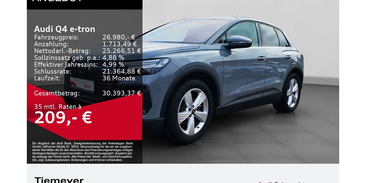Audi Q4 e-tron 20.359 km 25.780 &euro; Remscheid 42897