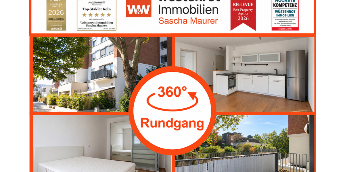 Mit 3D: Stadtleben trifft Wohnkomfort – Modernisiertes Zuhause mit stufenlosem Zugang und kurzen Wegen - Etagenwohnung Köln Nippes | Angebot:27655524