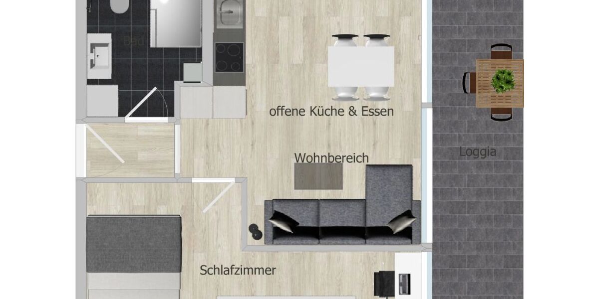 Provisionsfrei* Golzheim - Rheinnähe - ruhige Erdgeschoss-Wohnung voll saniert und möbliert 2 zimmer