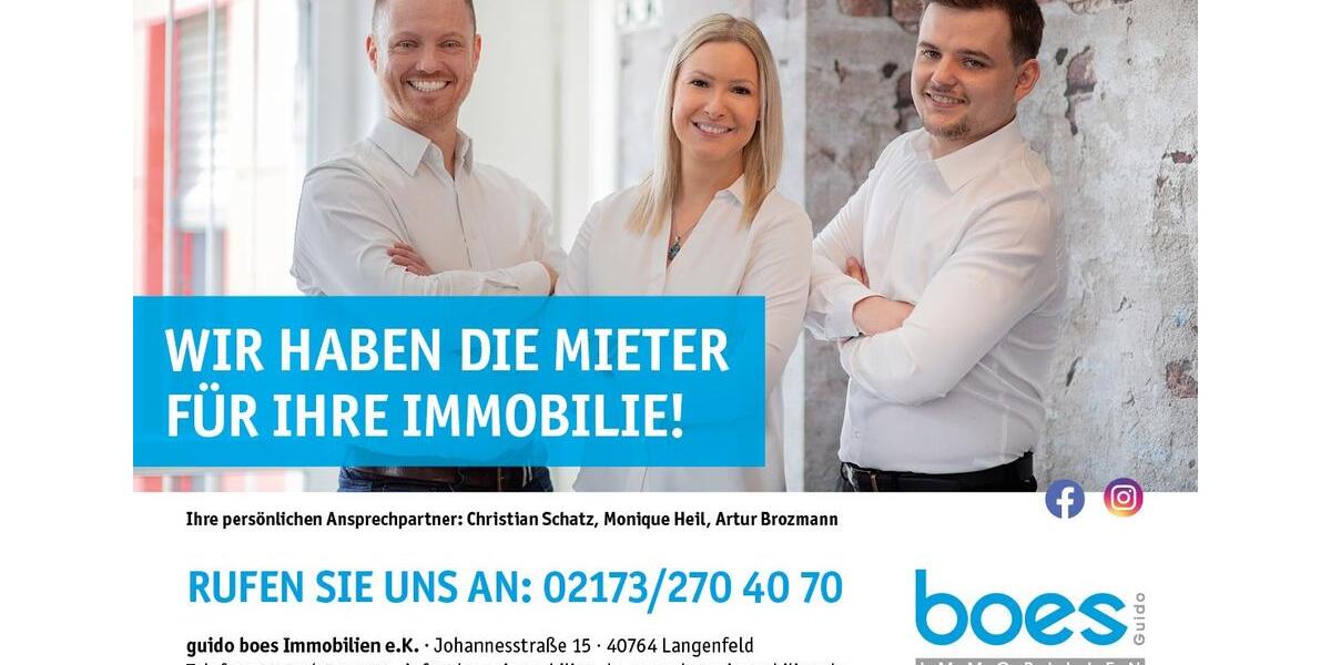 Dachgeschoßwohnung Langenfeld (Rheinland) - 2 Zimmer, 76 m&sup2;, 975&euro; | Angebot:26565252