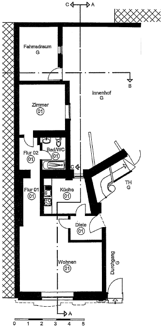Moderne Erdgeschoss-Wohnung in Köln-Mülheim 2 zimmer