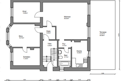 Wohnung Wuppertal Gemarkung Langerfeld - 4 Zimmer, 121 m&sup2;, 980&euro; | Angebot:24416147
