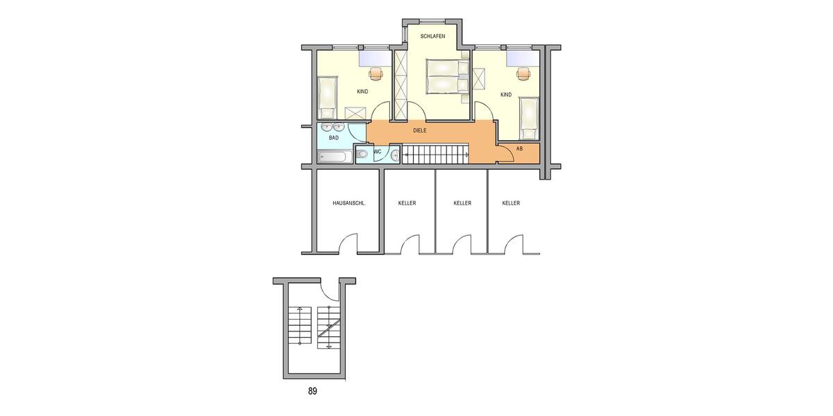 Etagenwohnung Remscheid Reinshagen - 5 Zimmer, 112 m&sup2;, 574&euro; | Angebot:26649702