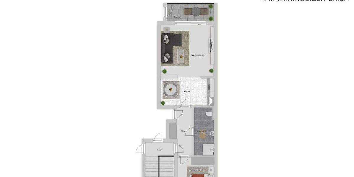 Etagenwohnung Neuss Innenstadt - 2 Zimmer, 43 m&sup2;, 590&euro; | Angebot:24917763