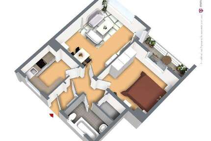 Wohnung zum Mieten in Remscheid 459 € 54.1 m² 2 zimmer