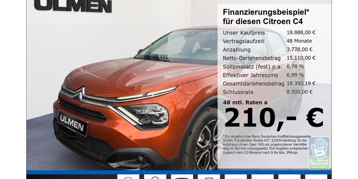 Citroen C4 19.825 km 17.888 &euro; Düsseldorf 40231