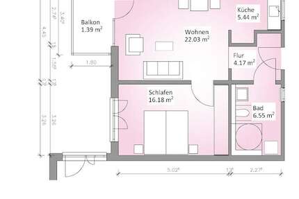 Wohnung Solingen Central - 2 Zimmer, 56 m&sup2;, 342&euro; | Angebot:26385416