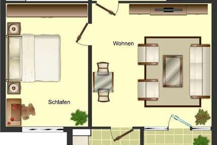 Wohnung zum Mieten in Solingen 372,73 € 59.32 m² 2 zimmer