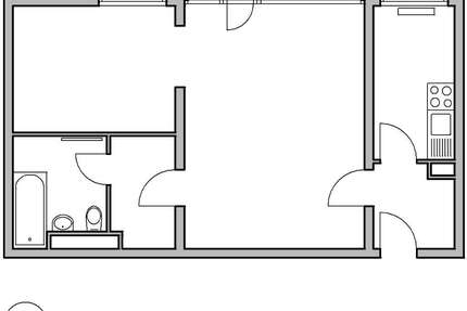 Wohnung Ratingen West - 1.5 Zimmer, 53 m&sup2;, 579&euro; | Angebot:25042137