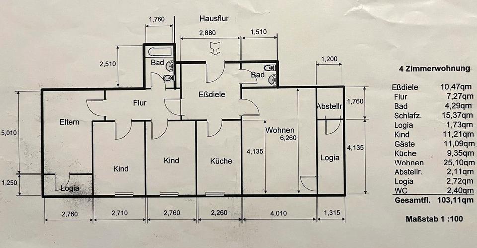 Etagenwohnung Bergisch Gladbach Frankenforst - 4 Zimmer, 104 m&sup2;, 340.000&euro; | Angebot:25280107