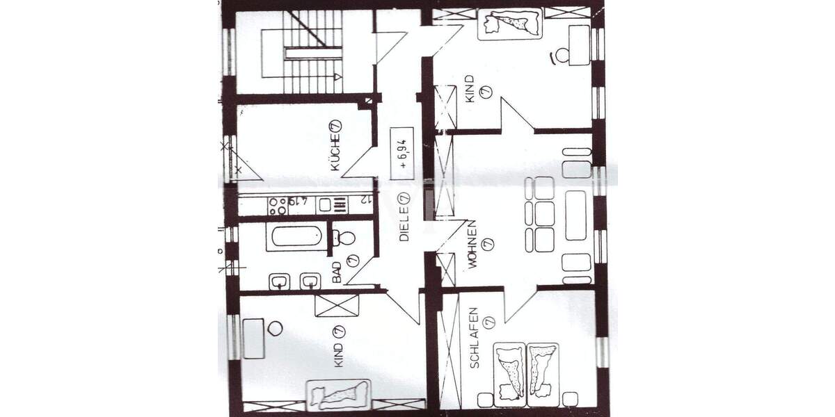 Etagenwohnung Velbert Mitte - 4 Zimmer, 116 m&sup2;, 245.000&euro; | Angebot:25733773