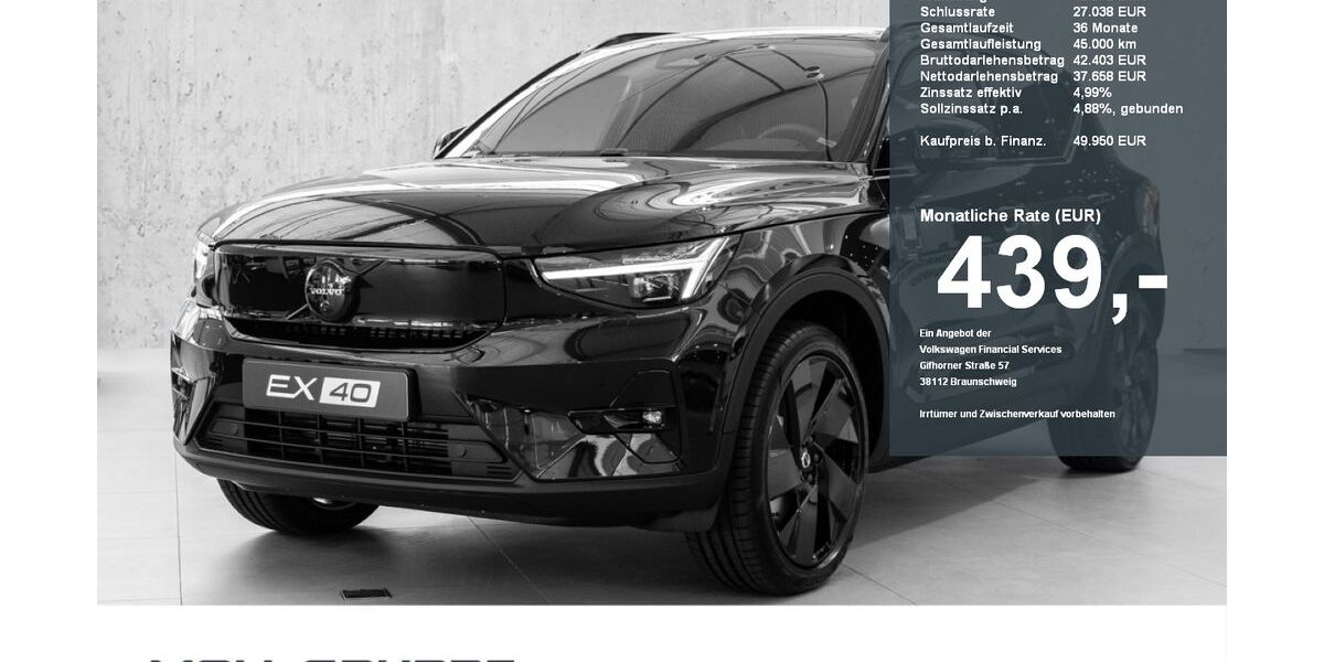 Volvo EX40 1.500 km 47.950 € Düsseldorf 40549