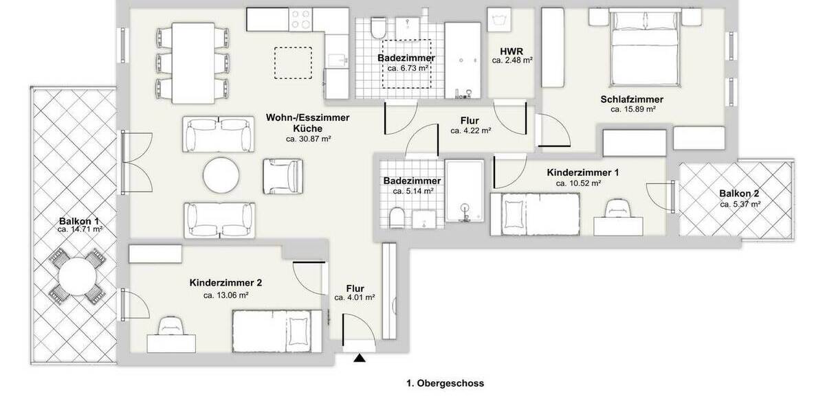Etagenwohnung Düsseldorf Eller - 4 Zimmer, 108 m&sup2;, 1.750&euro; | Angebot:26501601