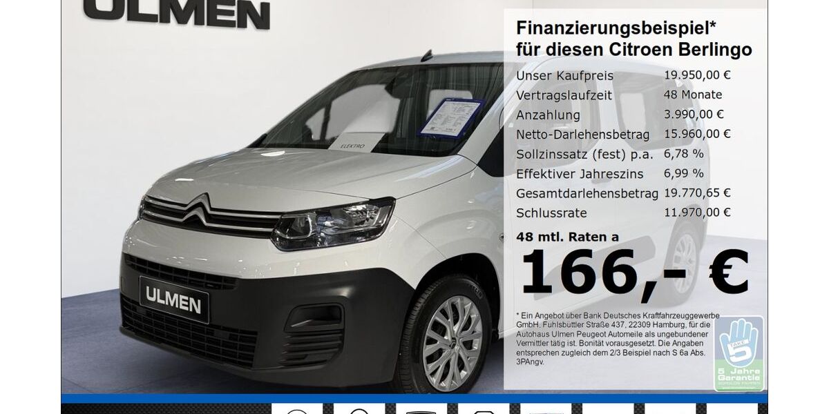 Citroen Berlingo 19.083 km 19.950 € Düsseldorf 40233