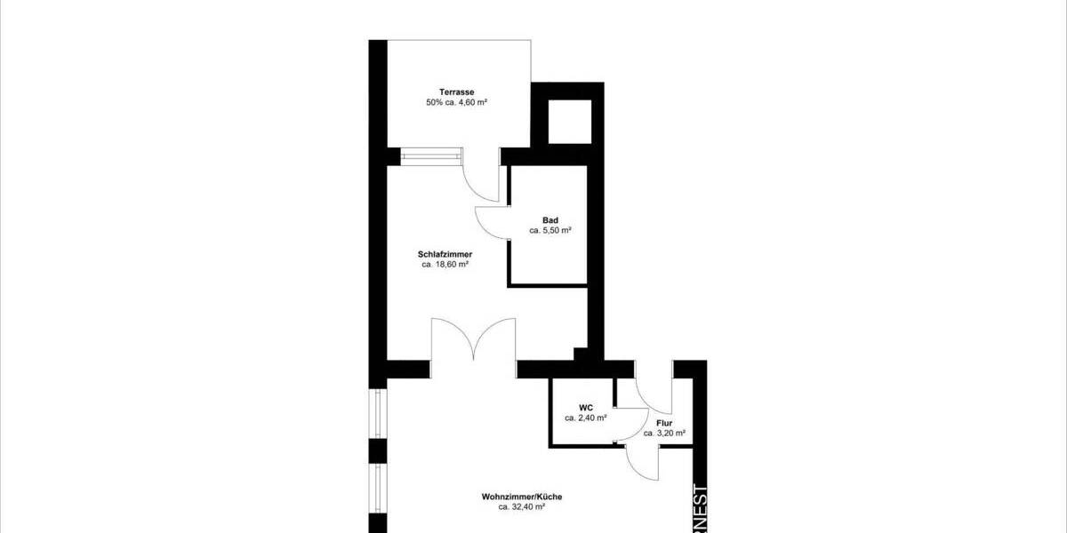 Etagenwohnung Düsseldorf Ludenberg - 2 Zimmer, 67 m&sup2;, 415.000&euro; | Angebot:23956838