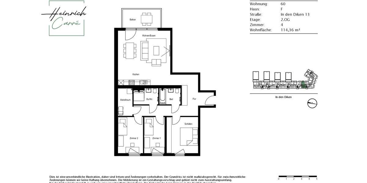 Etagenwohnung Düsseldorf Stadtbezirk 6 - 4 Zimmer, 114 m&sup2;, 1.870&euro; | Angebot:26675339