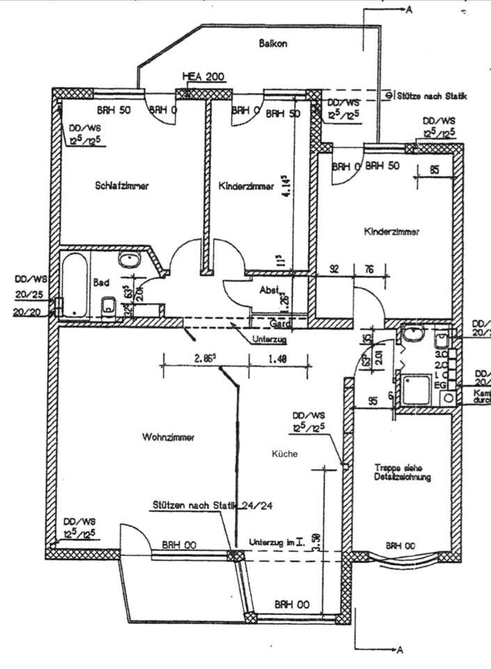 4 Zimmer Wohnung mit 3 Schalfzimmer in Oberhasen Lirich zimmer