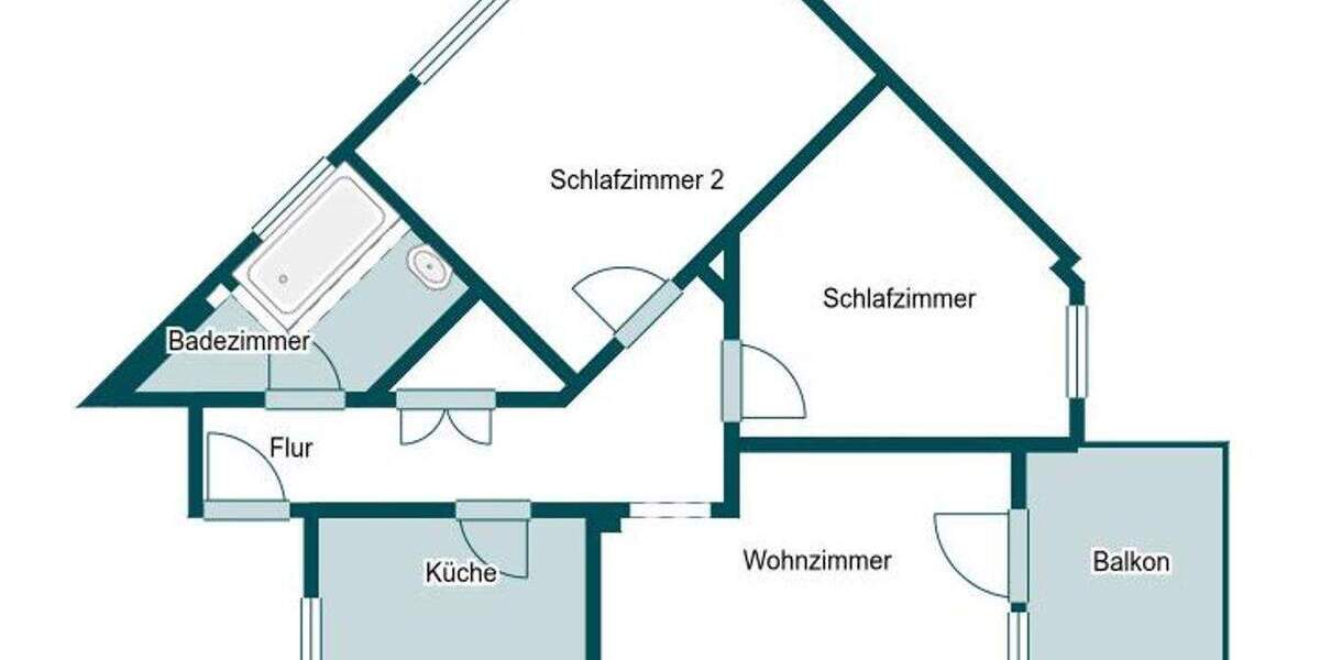 Etagenwohnung Heiligenhaus Mitte - 3 Zimmer, 72 m&sup2;, 139.000&euro; | Angebot:24567258