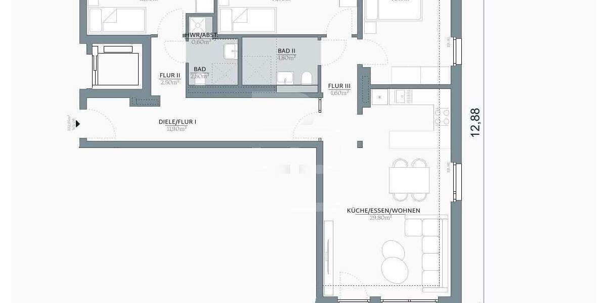 Etagenwohnung Köln Dellbrück - 4 Zimmer, 102 m&sup2;, 699.900&euro; | Angebot:24780414