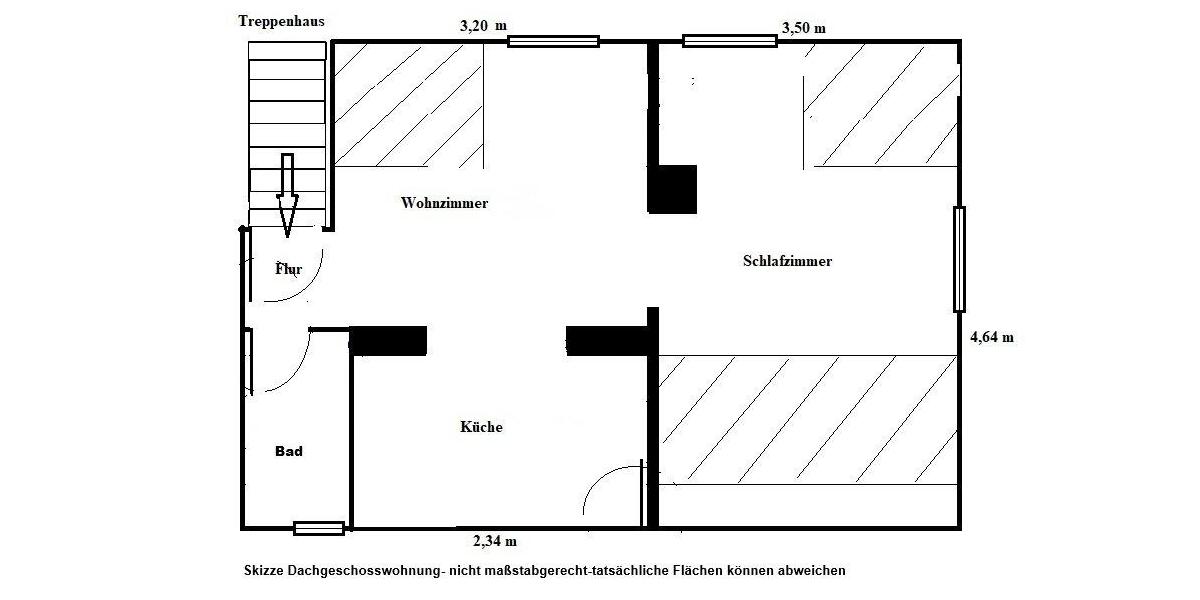 Dachgeschoßwohnung Langenfeld (Rheinland) - 2 Zimmer, 40 m&sup2;, 700&euro; | Angebot:26704965