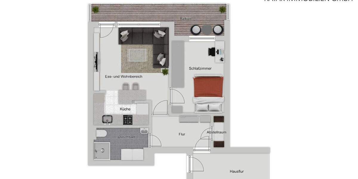 Etagenwohnung Solingen Wald - 2 Zimmer, 57 m&sup2;, 520&euro; | Angebot:24917764
