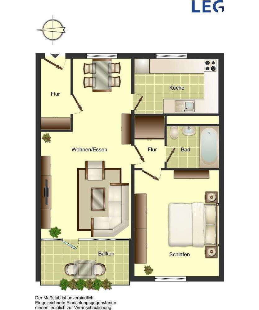 Wohnung zum Mieten in Ratingen 639 € 59.07 m²