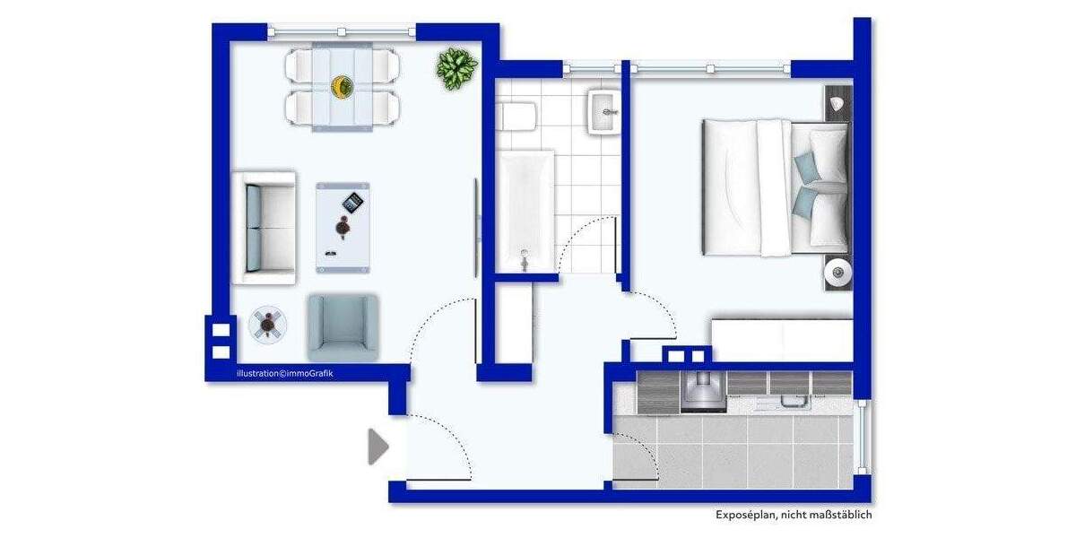 Etagenwohnung Burscheid - 2 Zimmer, 45 m&sup2;, 95.000&euro; | Angebot:24700581