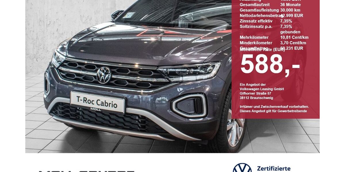 VW T-Roc 10.000 km 37.900 &euro; Düsseldorf 40549