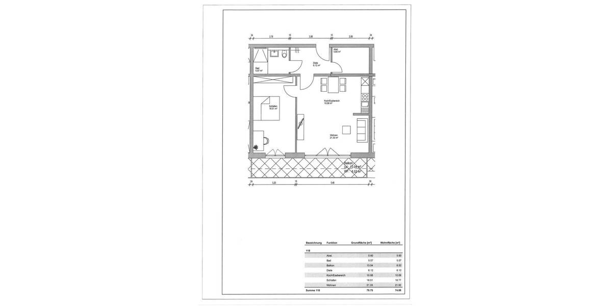 Etagenwohnung Kürten Eichhof - 2 Zimmer, 74 m&sup2;, 820&euro; | Angebot:26188448