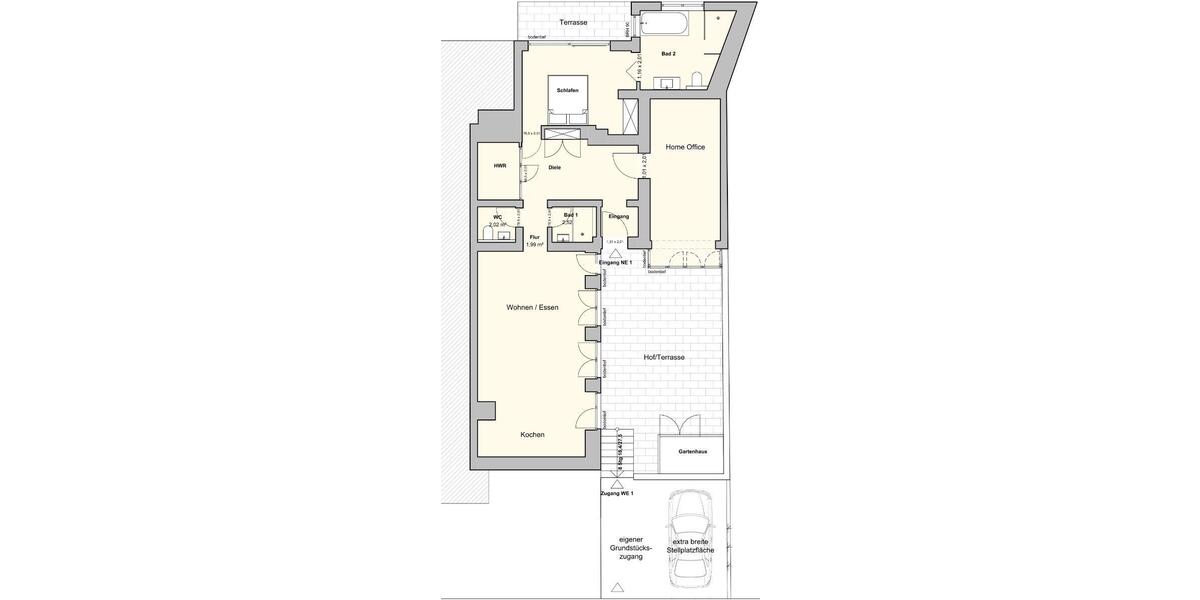 Köln, mitten drin und trotzdem absolut ruhig großzügige 3 Zimmer, ca. 116 m² mit ca. 39 m² große Terrasse und eigenem PKW-Stellplatz vor der Tür - Terrassenwohnung Köln Innenstadt | Angebot:25999691