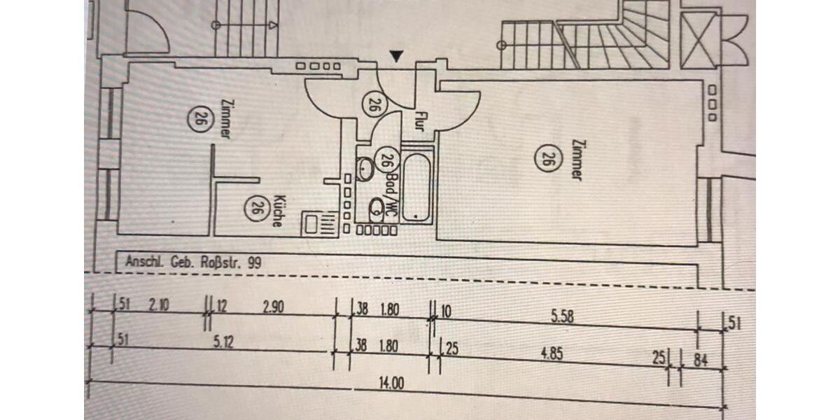 Erdgeschoßwohnung Düsseldorf Derendorf - 2 Zimmer, 45 m&sup2;, 189.000&euro; | Angebot:26750062