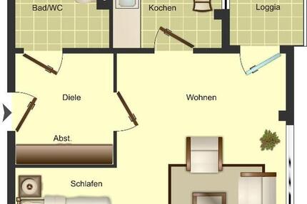 Senioren-Wohnung ab 60 Jahren mit WBS frei! 1-Zimmer-Wohnung in Solingen Gräfrath zimmer