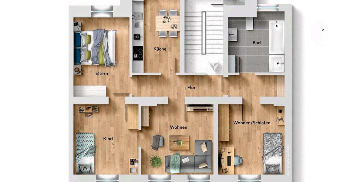 Etagenwohnung Wuppertal Gemarkung Langerfeld - 4 Zimmer, 100 m&sup2;, 169.000&euro; | Angebot:23794698