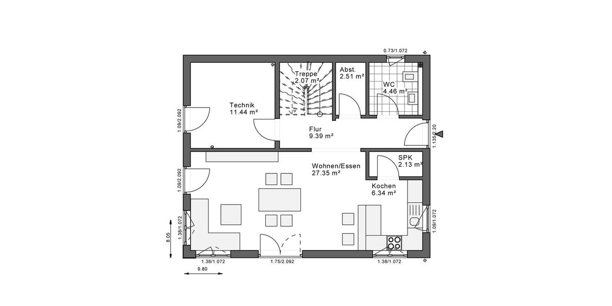 Einfamilienhaus Remscheid Remscheid-Süd - 3 Zimmer, 130 m&sup2;, 1.747&euro; | Angebot:26663246
