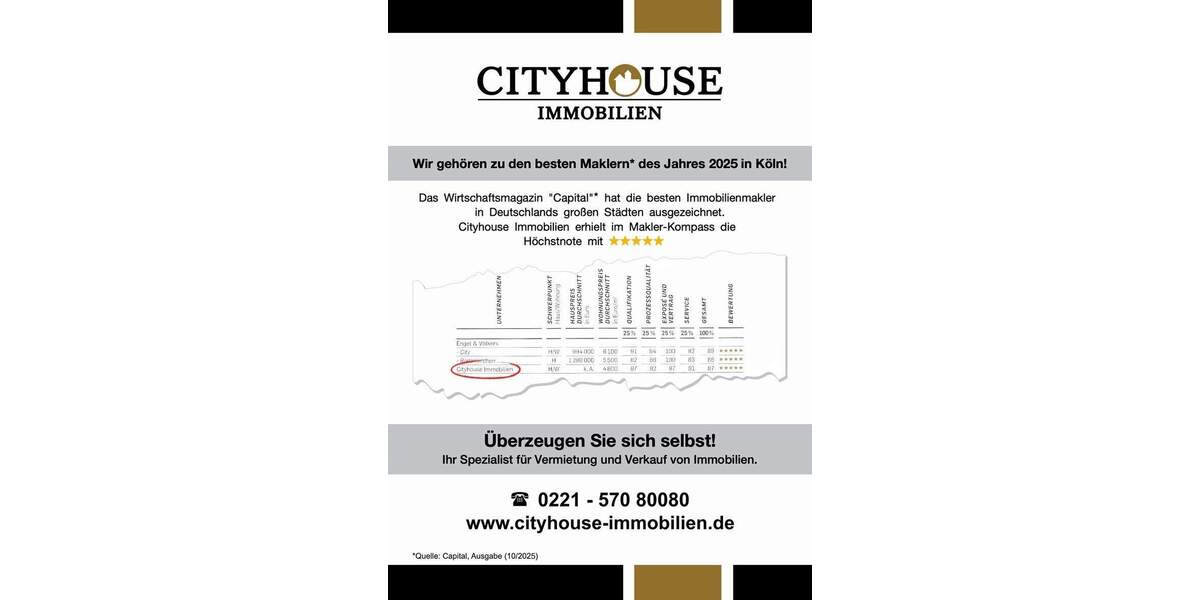 Etagenwohnung Köln / Kalk Kalk - 3 Zimmer, 73 m&sup2;, 290.000&euro; | Angebot:25929167