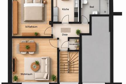 Wohnung Dormagen Sankt Peter - 2 Zimmer, 69 m&sup2;, 880&euro; | Angebot:27617059