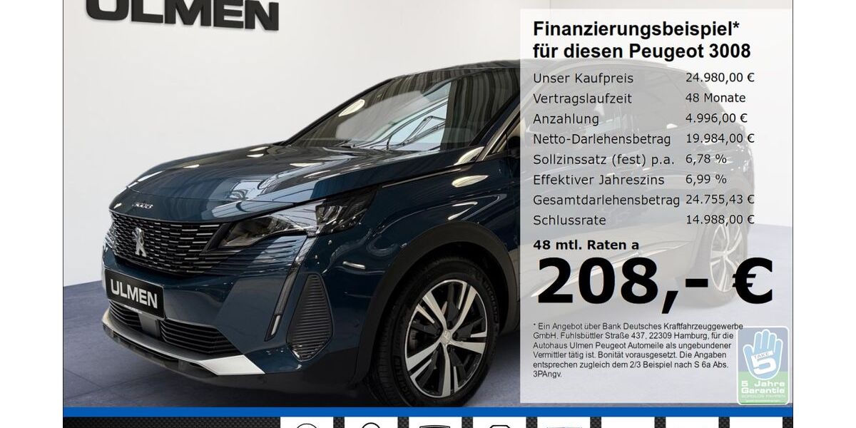 Peugeot 3008 22.521 km 24.980 &euro; Düsseldorf 40233