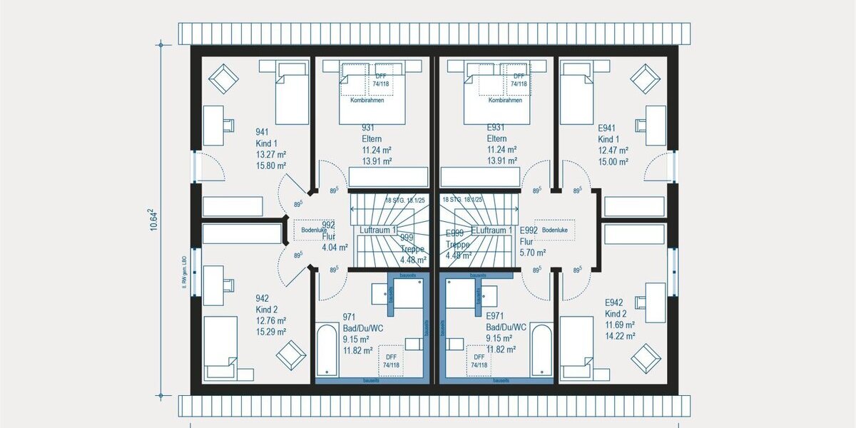 Traumhafte Doppelhaushälften in Wuppertal - Flexibles Wohnen auf 262 m² mit allkauf Qualität - Doppelhaushälfte Wuppertal Dönberg | Angebot:27642574