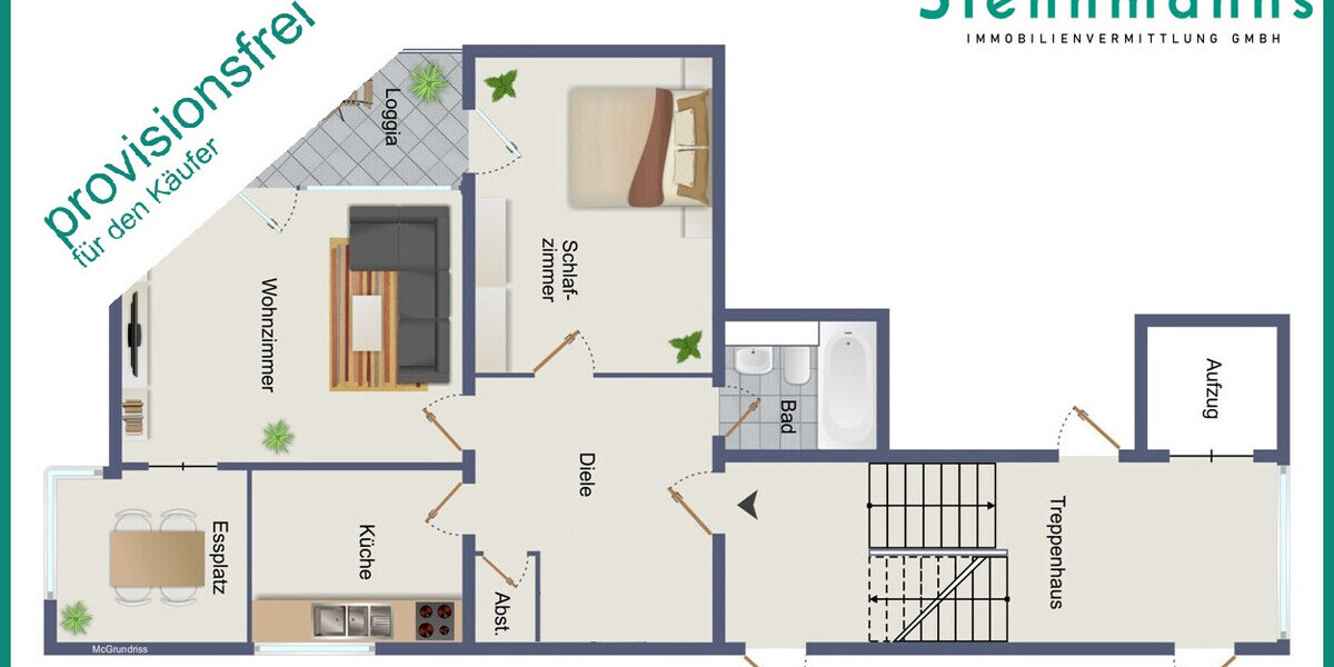 GUT GESCHNITTENE 2-ZIMMER-EIGENTUMSWOHNUNG MIT BALKON IN RADEVORMWALD, PROVISIONS- UND BEZUGSFREI - Etagenwohnung Radevormwald Uelfe IV | Angebot:27261867