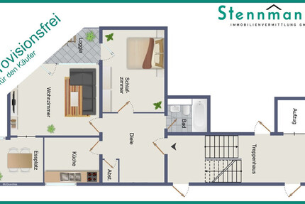 GUT GESCHNITTENE 2-ZIMMER-EIGENTUMSWOHNUNG MIT BALKON IN RADEVORMWALD, PROVISIONS- UND BEZUGSFREI - Wohnung Radevormwald Uelfe IV | Angebot:27261867