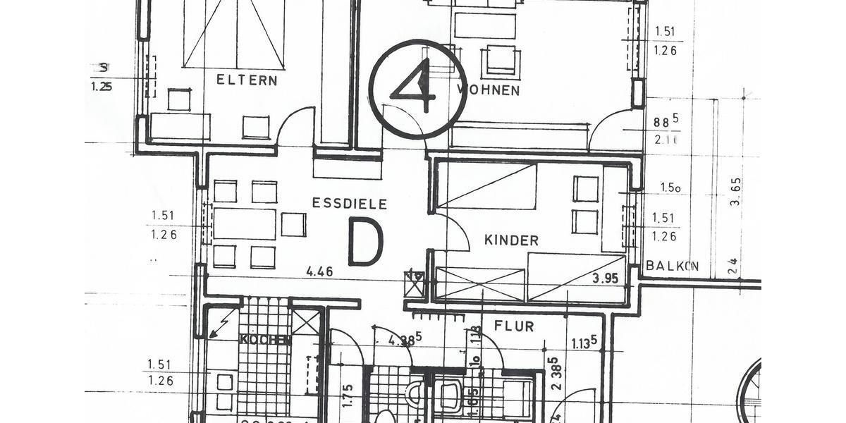 Etagenwohnung Gevelsberg - 3.5 Zimmer, 81 m&sup2;, 815&euro; | Angebot:26439191