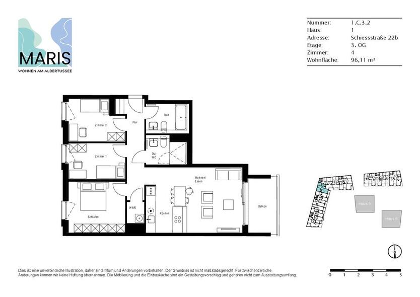Wohnen am Albertussee: Hochwertige 4-Zimmer-Wohnung für Familien zimmer