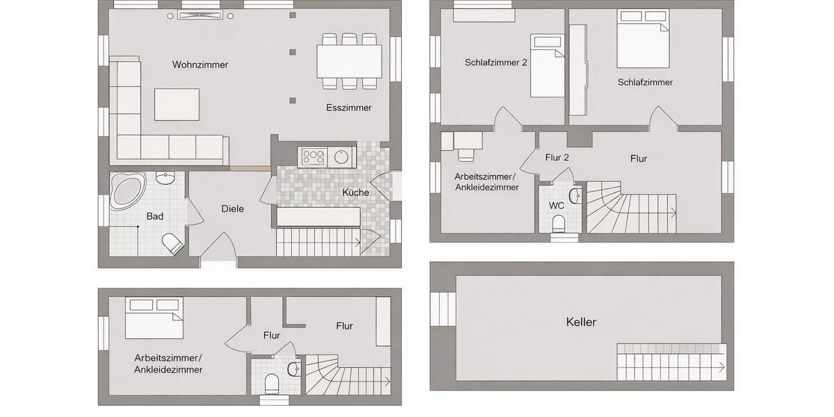 Einfamilienhaus Solingen Ohligs - 5 Zimmer, 150 m&sup2;, 450.000&euro; | Angebot:24373371