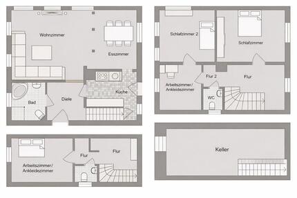 Haus Solingen Ohligs - 5 Zimmer, 150 m&sup2;, 450.000&euro; | Angebot:24373371