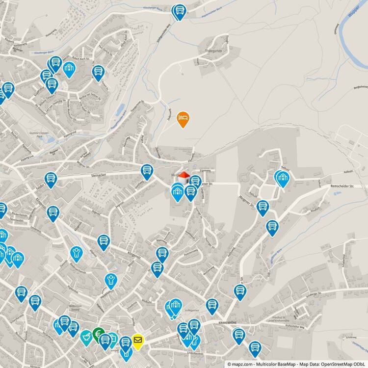 Baugrundstück in Solingen Meigen, ideal für ein Einfamilienhaus und zwei Doppelhaushälften.