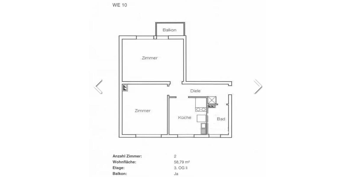 Etagenwohnung Köln Innenstadt - 2 Zimmer, 60 m&sup2;, 430.000&euro; | Angebot:27022663