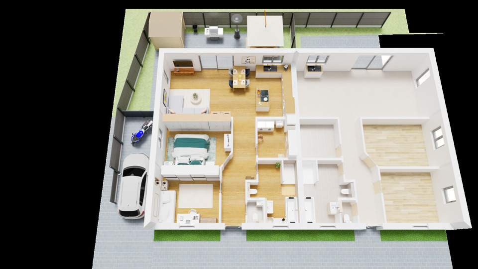 Erstbezug: Neubau Bungalow in schöner Lage zu vermieten