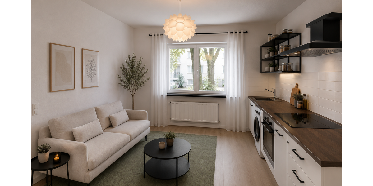 Etagenwohnung Düsseldorf Unterbilk - 2 Zimmer, 45 m&sup2;, 1.400&euro; | Angebot:26633038